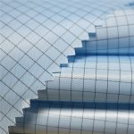 ஆண்டிஸ்டேடிக் ஆடைகள் ஐந்து 5mm பட்டை துளையிட்ட பாலி பாஸ்டெஸ்டர் antistatic நெய்த துணி